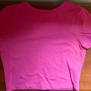 Wild Fable Pink Fitted Crop T-Shirt